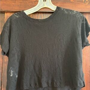 Lululemon Athletica Gray Boxy Crop T-Shirt